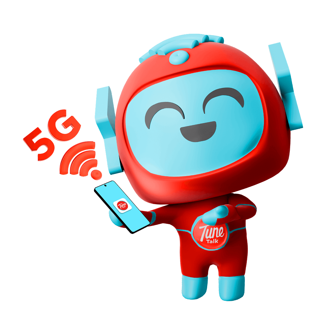 Tuney Maskot 5g Signal